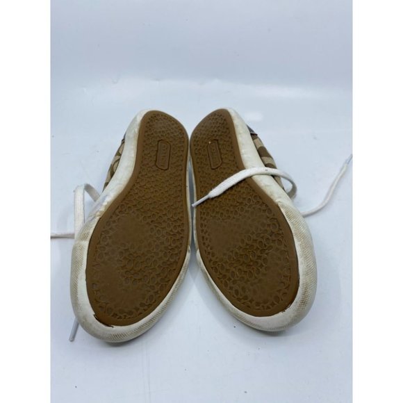 Coach White Tan Women's Sneakers Size 6B - Picture 7 of 7